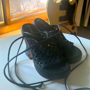 Platform wrap sandals. Circus NY. 7.5